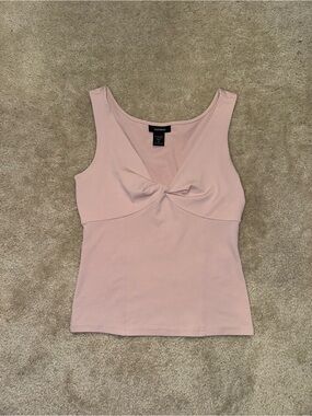 Express Blush Pink Twist-Front Tank Top